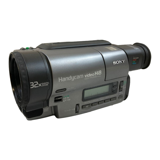 SONY HANDYCAM CCD-TR3000 OPERATION MANUAL Pdf Download | ManualsLib