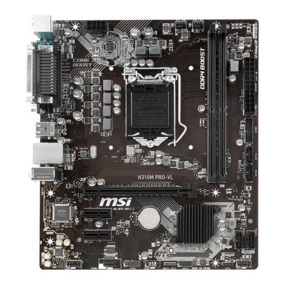 MSI H310M PRO-VL User Manual