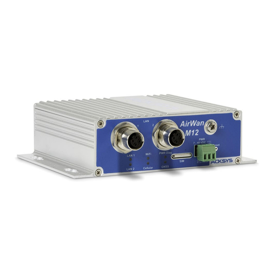 Acksys AirWan-M12 Quick Installation Manual