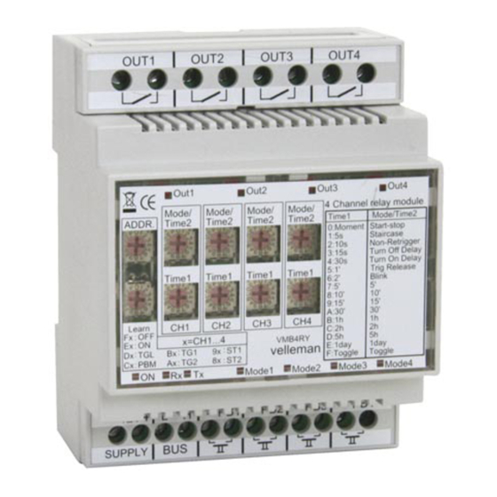 Velleman VMB4RY Manual