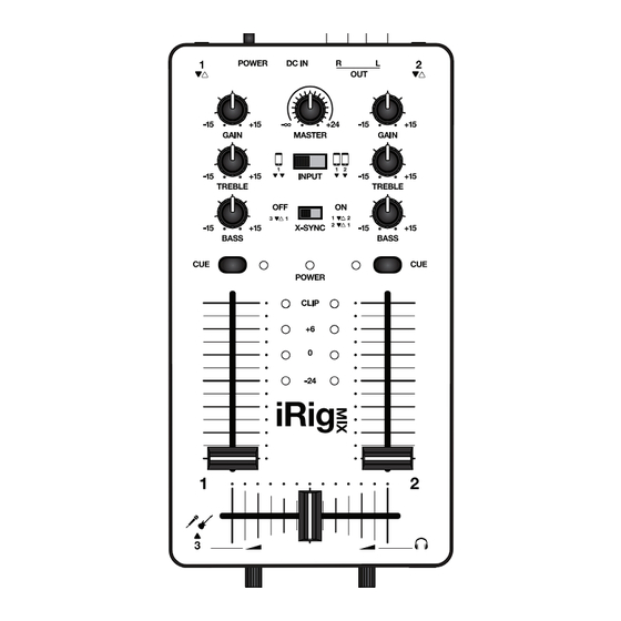 iRig Mobile mixer Quick Start Manual