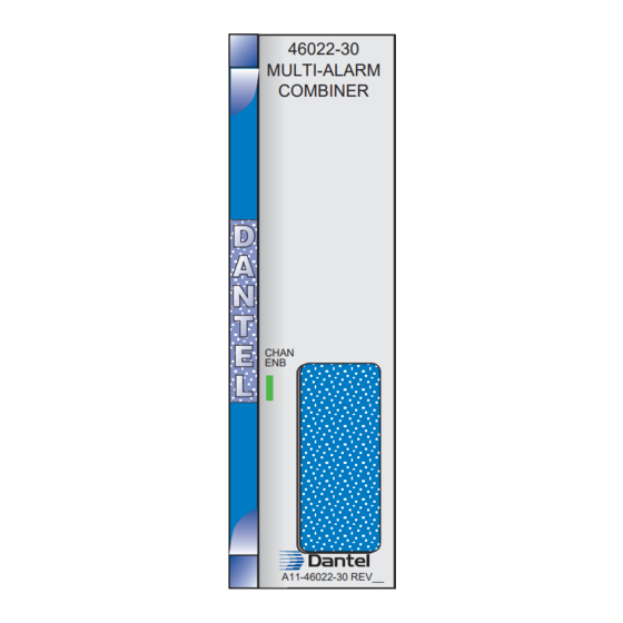 Dantel 46022-30 Installation & Operation Manual