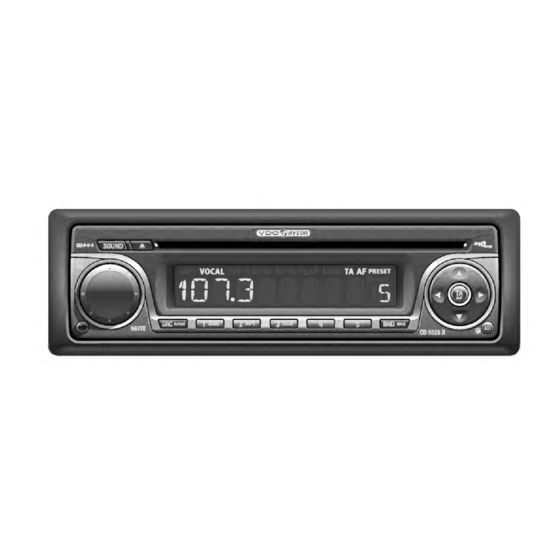 VDO CD 5626X User Manual