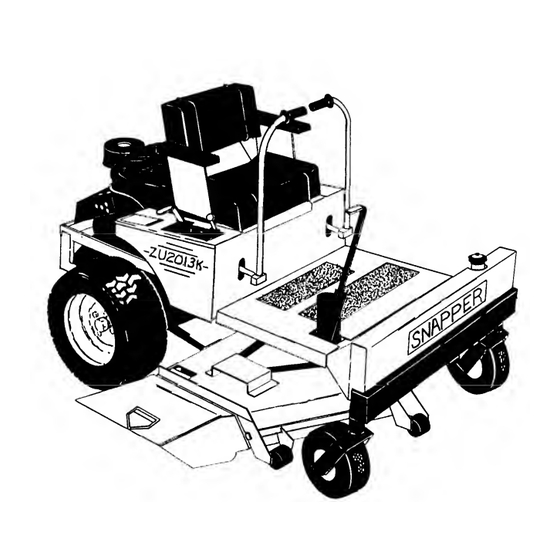 Snapper ZU Series Operator's Manual