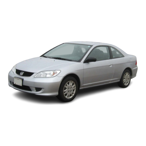 Honda Civic Coupe 2004 Owner's Manual