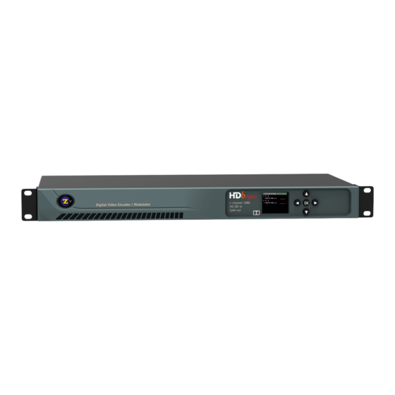 User Manuals: ZeeVee HDbridge 2920 Encoder Modulator
