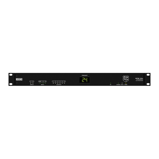 Rane RPM 26 Operator's Manual