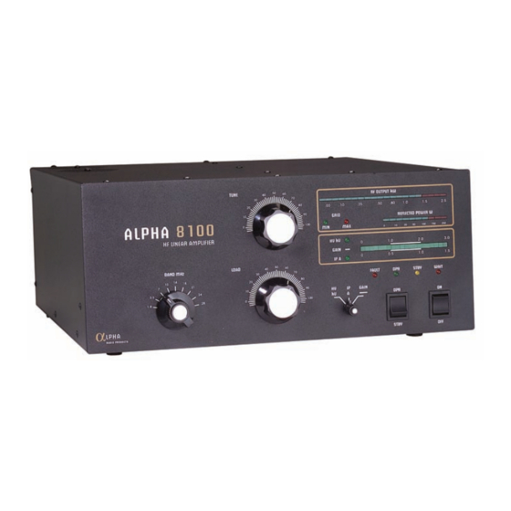 Alpha 8100 Operating Manual
