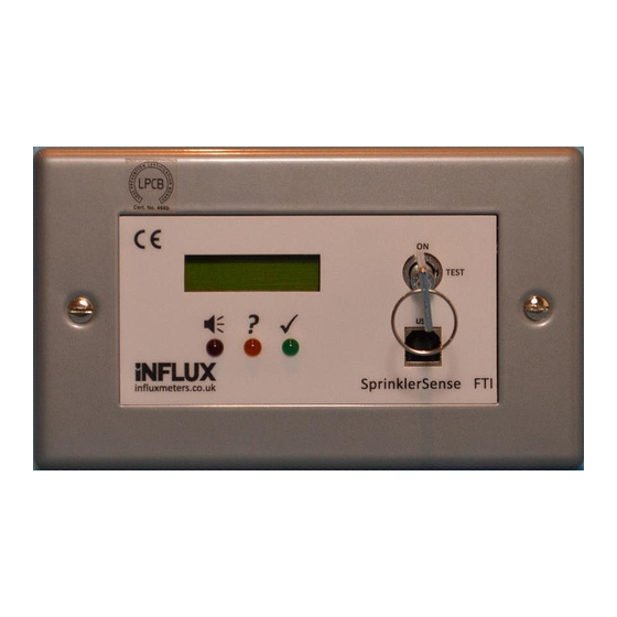 INFLUX MEASUREMENTS SprinklerSense FTI Manual To The Installation, Operation & Maintenance