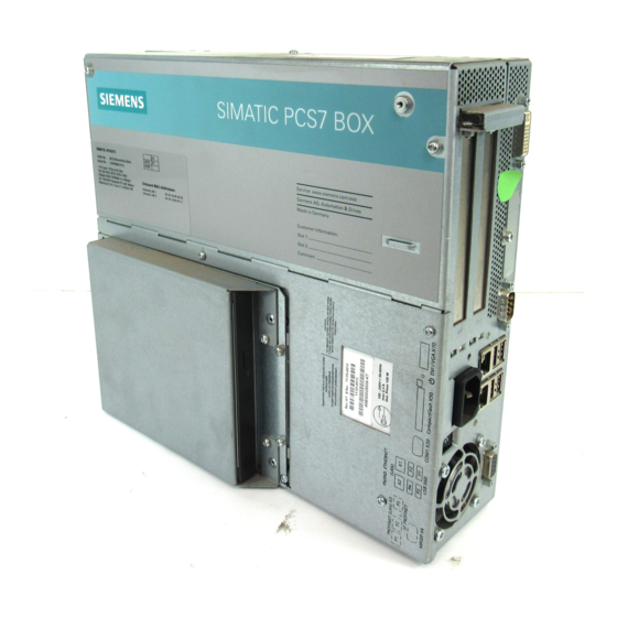 Siemens SIMATIC PCS 7 BOX Manuals