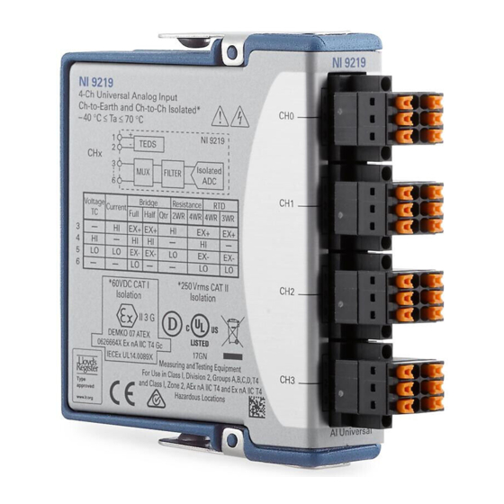 National Instruments NI-9219 Getting Started