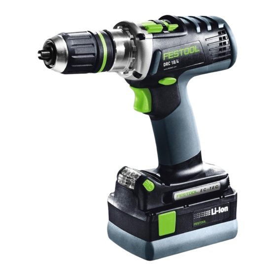 Festool DRC 18/4 Li Original Operating Manual