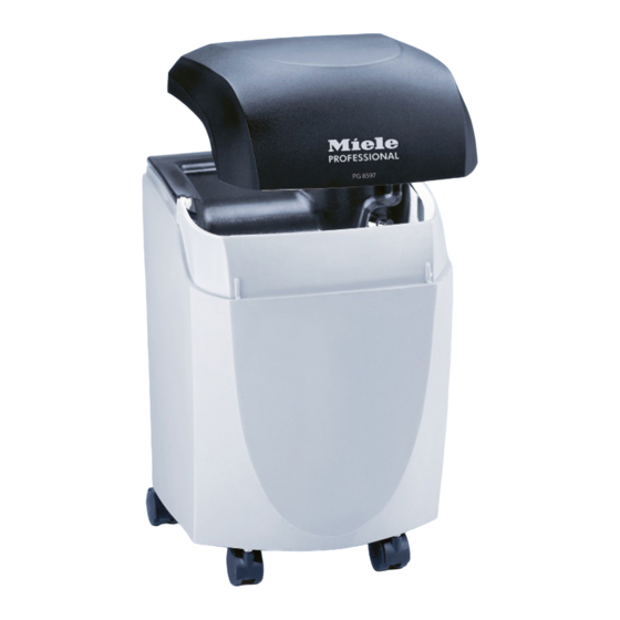 Miele professional Aqua-Soft-System PG 8597 Operating Instructions Manual