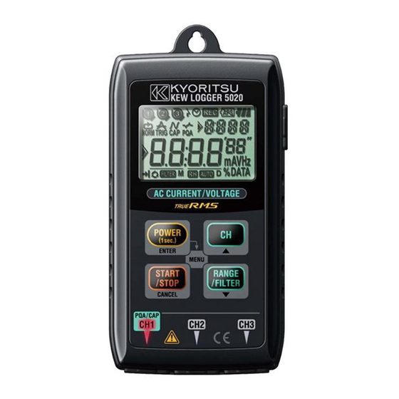 Kyoritsu Electrical Instruments Works KEW LOGGER Series Manuals