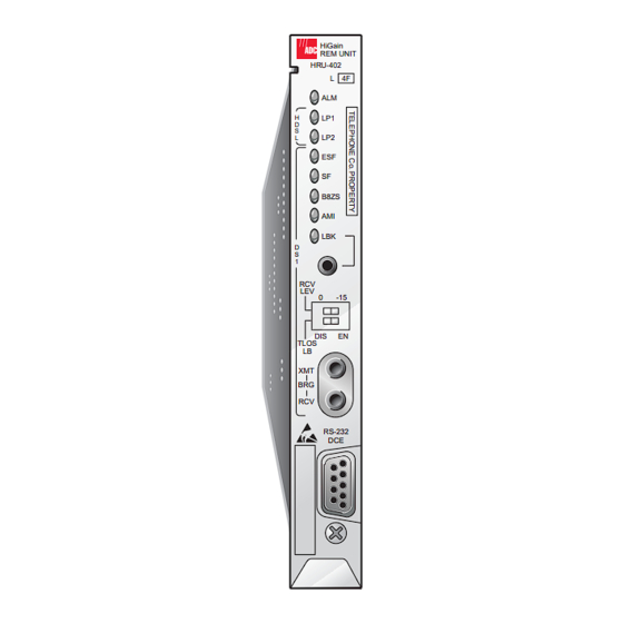 ADC HiGain HRU-402 List 4F Quick Installation