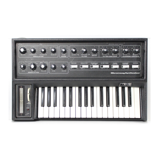 Moog Micromoog Operation Manual
