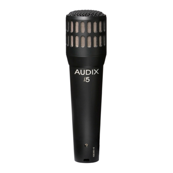 Audix i5 Instruction Manual