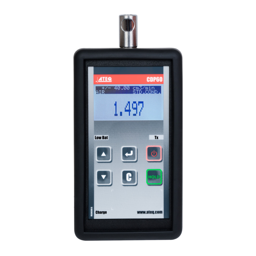 ATEQ CDP60 Pressure Calibrator Manuals