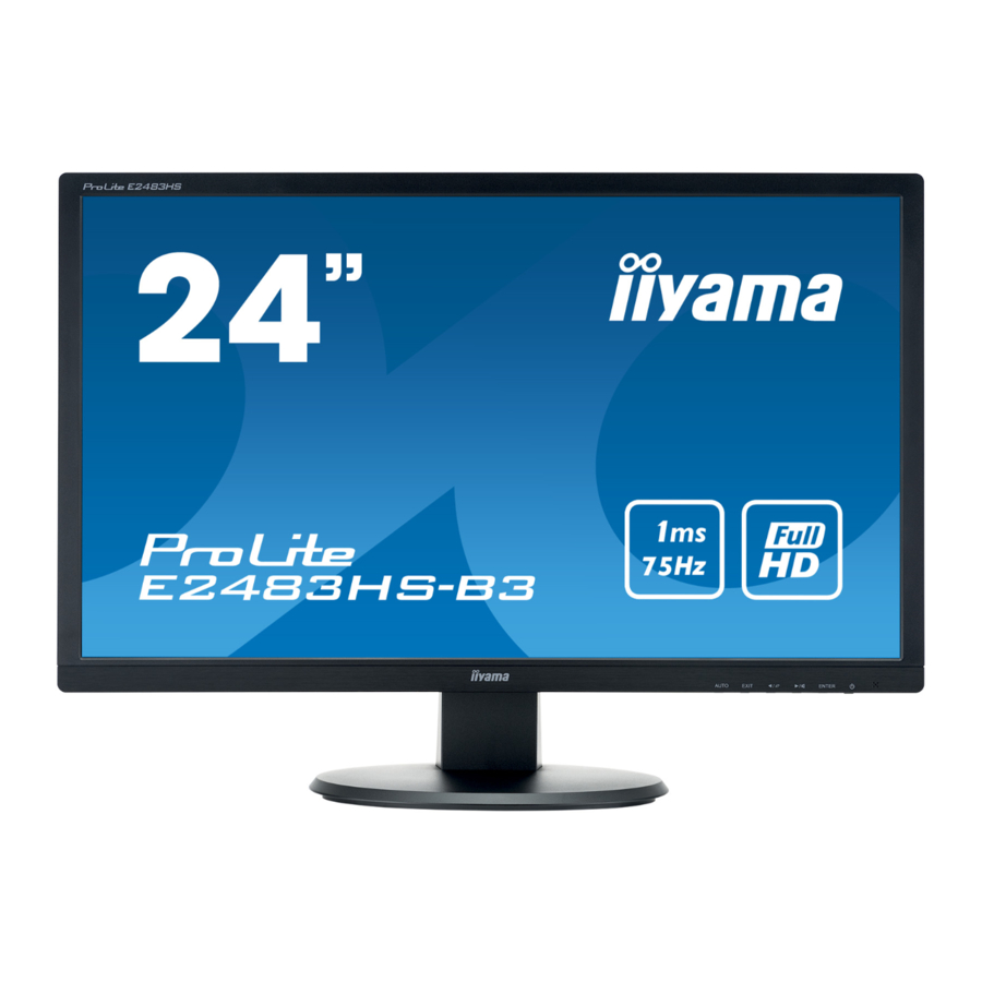 Iiyama -E2483HS-B3 User Manual