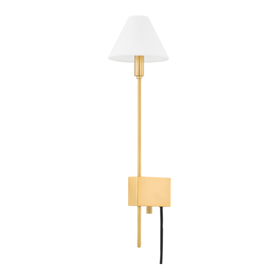 HUDSON VALLEY LIGHTING TEANECK Installation Instructions