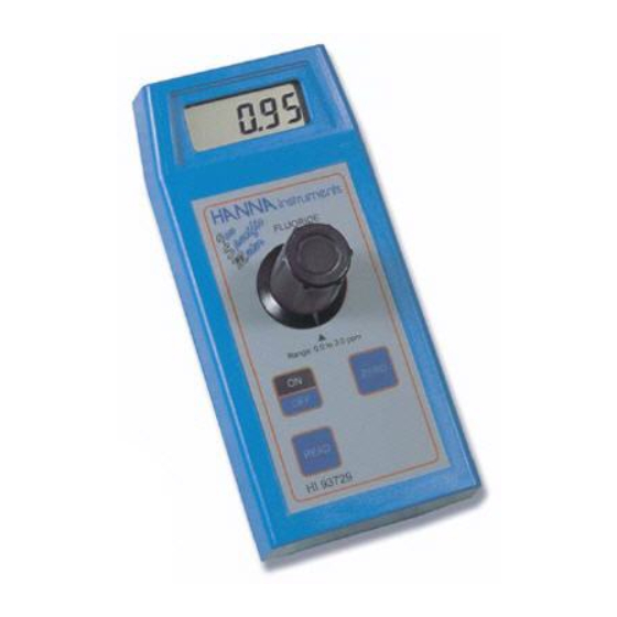 Hanna Instruments HI 93739 Instruction Manual