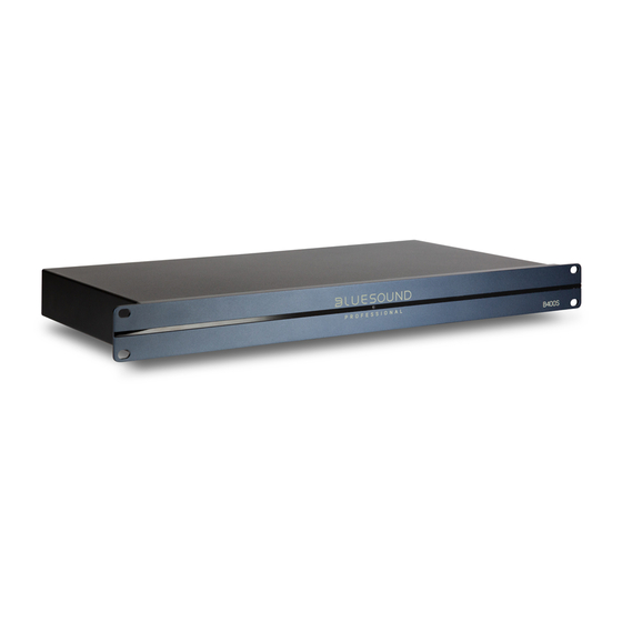 Bluesound Professional B400S Quick Setup Manual