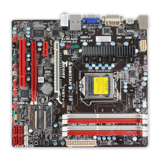 Biostar TH67 - BIOS Bios Setup Manual