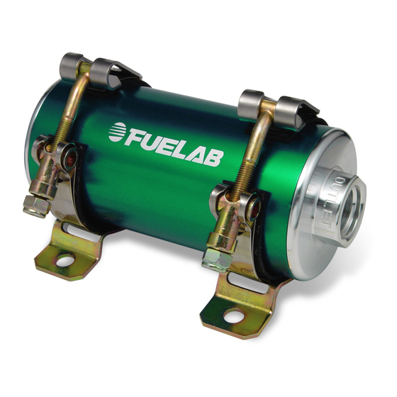 Fuelab 41401-C Operating And Installation Instructions