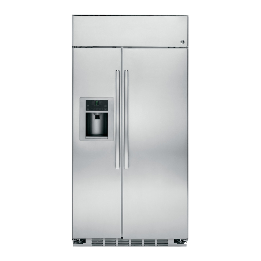 GE Side-by-Side Built-In Refrigerators Owner's Manual