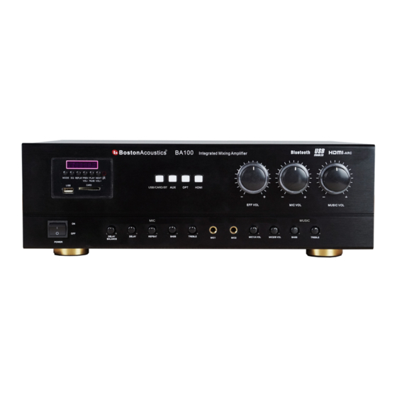 Boston Acoustics BA 180 User Manual