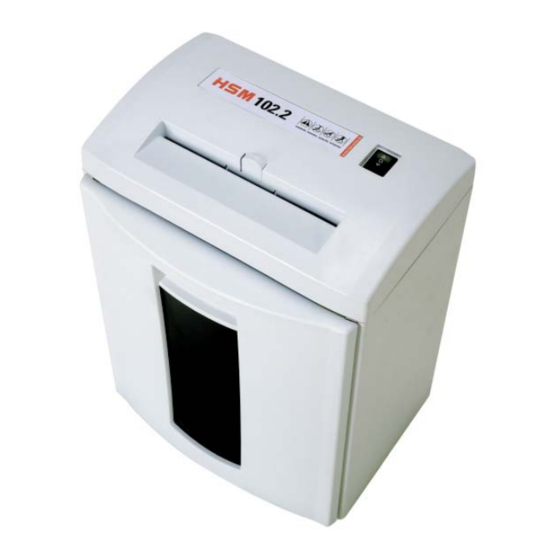 HSM  102.2 Operating Instructions Manual