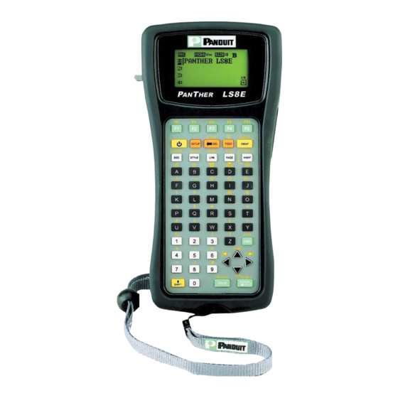 Panduit PANTHER LS8E Quick Reference Card