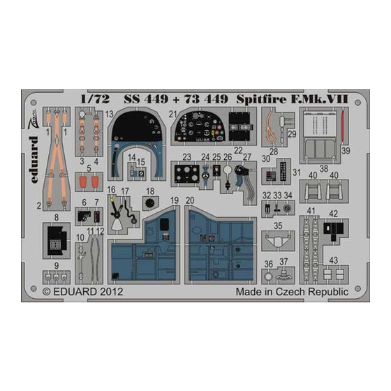 Eduard Spitfire F.Mk.VII Assembly Instructions