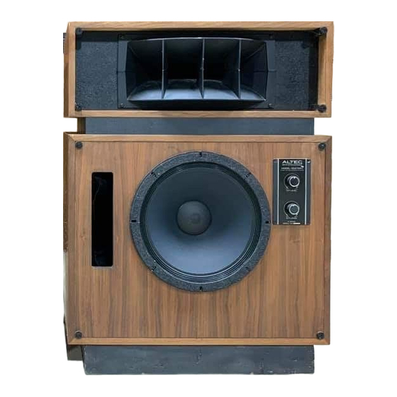 Altec 19 Walnut Operating Instructions