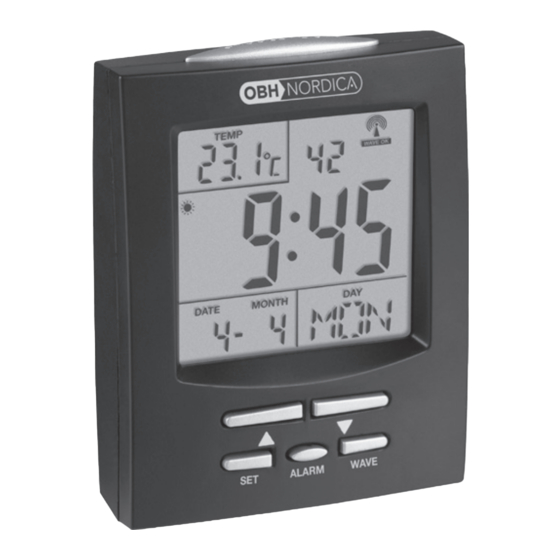 OBH Nordica 4943 Alarm Clock Manuals