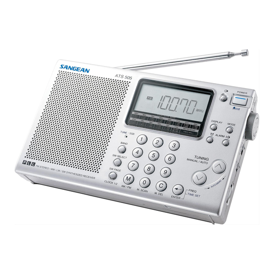 Sangean ATS-505P Operating Instructions Manual