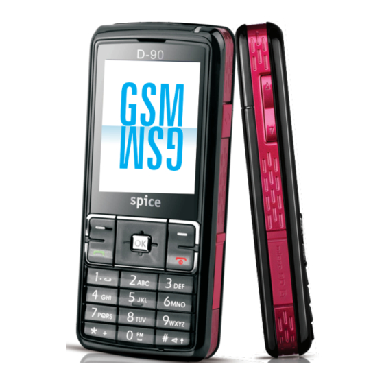 User Manuals: Spice D-90 SIM Feature Phone