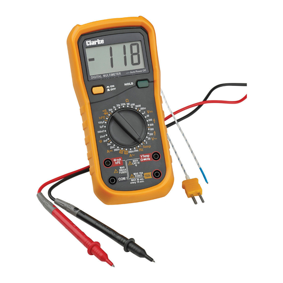User Manuals: Clarke CDM45C Digital Multimeter