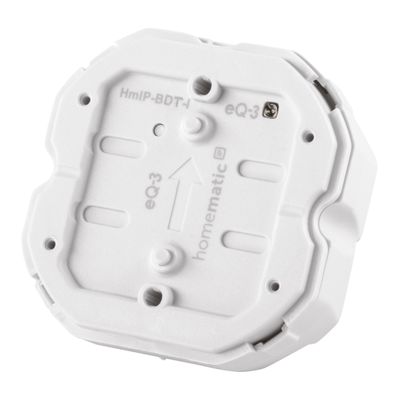 Homematic IP HmIP-BDT-I Installation And Operating Manual