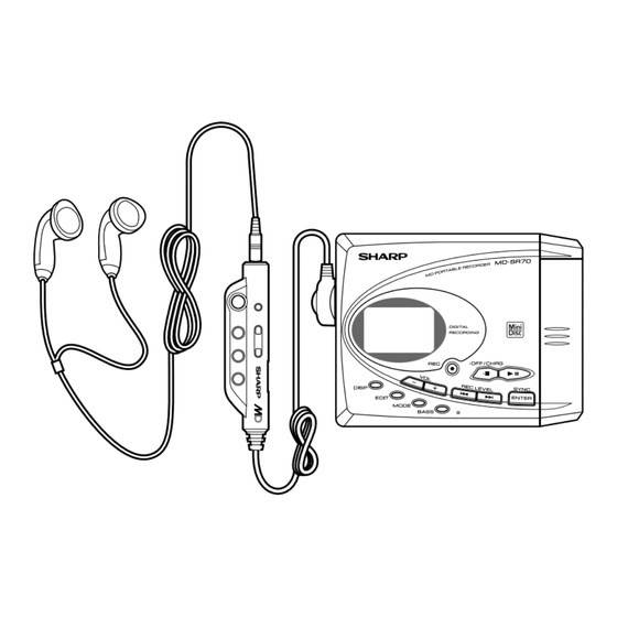 Sharp MD-SR70H Operation Manual