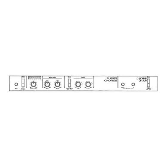 Boss Super Chorus CE-300 Owner's Manual