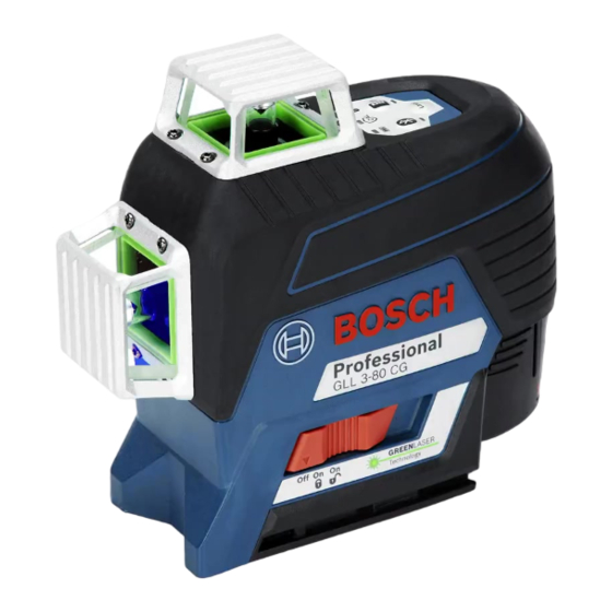 Bosch Professional GLL 3-80 CG Original Instructions Manual