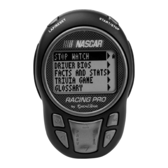 User Manuals: Excalibur 501 NASCAR Racing Stopwatch
