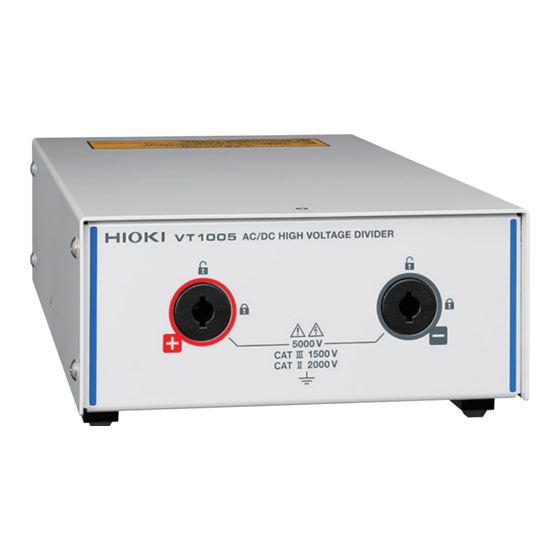 Hioki VT1005 Setup Manual
