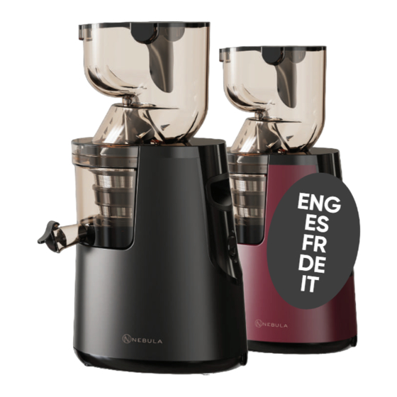 Nebula Grande Juicer Slow Masticating Manuals