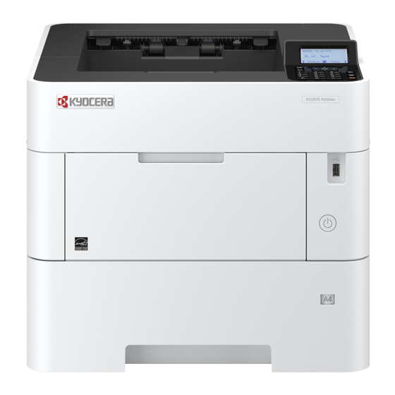 Print Status Page - Kyocera ECOSYS P3155dn First Steps Quick