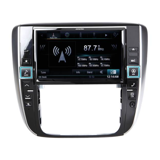 Alpine X009-FD1 Quick Reference Manual