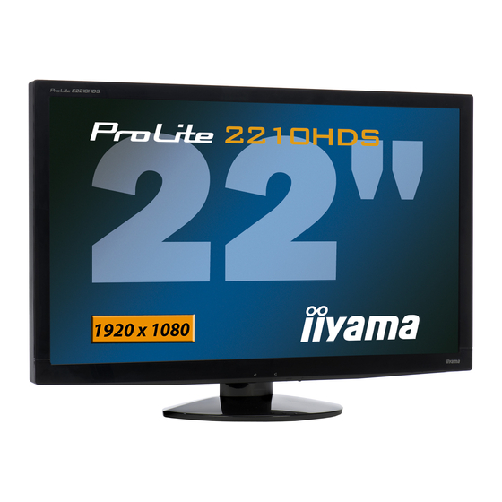 Iiyama ProLite E2210HDSD User Manual