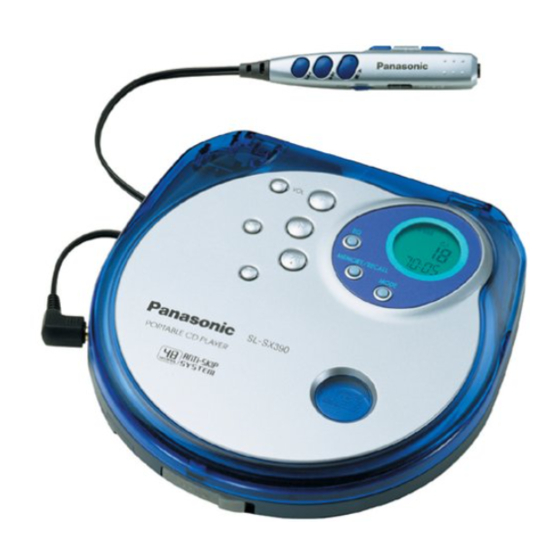 Panasonic SL-SX390 Operating Instructions Manual