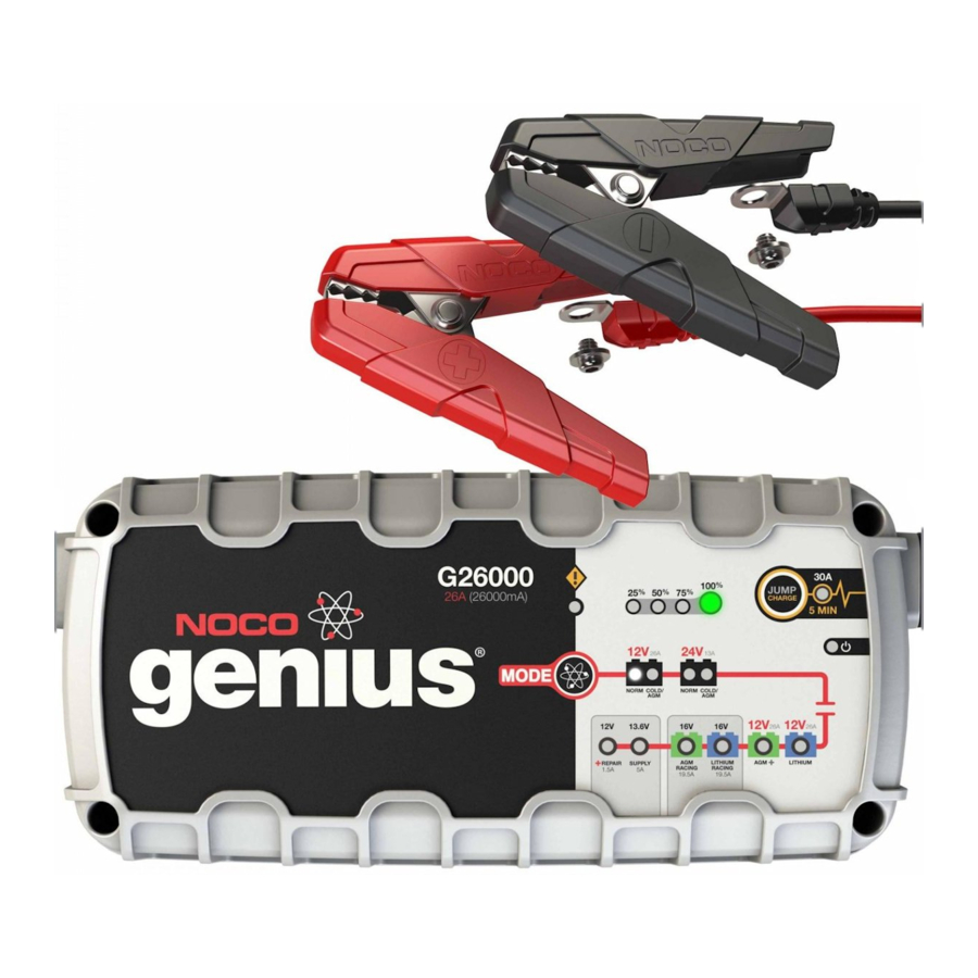 Noco genius G26000 - Battery Charger Manual